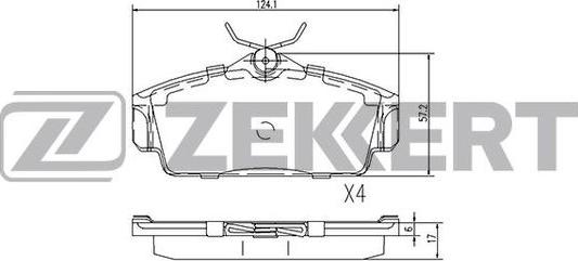 Zekkert BS-2313 - Kit de plaquettes de frein, frein à disque cwaw.fr