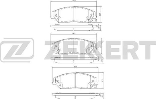 Zekkert BS-2384 - Kit de plaquettes de frein, frein à disque cwaw.fr