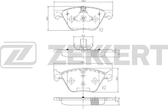 Zekkert BS-2388 - Kit de plaquettes de frein, frein à disque cwaw.fr