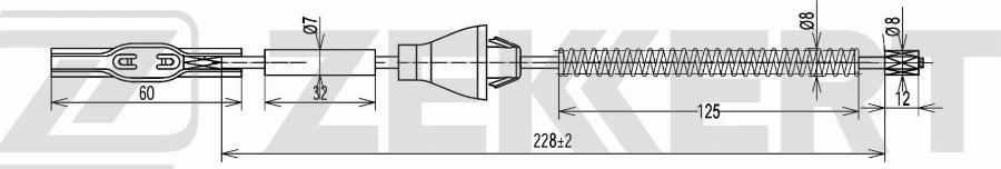 Zekkert BZ-1052 - Tirette à câble, frein de stationnement cwaw.fr