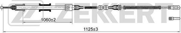 Zekkert BZ-1195 - Tirette à câble, frein de stationnement cwaw.fr