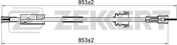 Zekkert BZ-1155 - Câble flexible de commande de compteur cwaw.fr