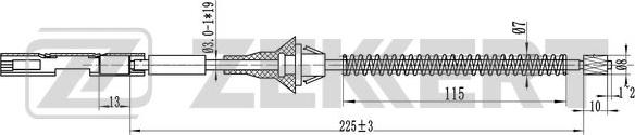 Zekkert BZ-1334 - Tirette à câble, frein de stationnement cwaw.fr