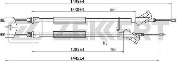 Zekkert BZ-1230 - Tirette à câble, frein de stationnement cwaw.fr