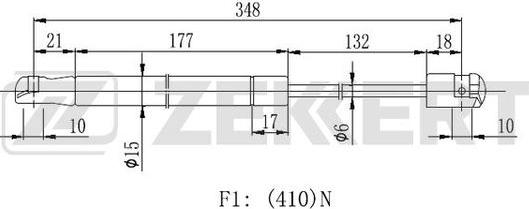 Zekkert GF-1964 - Vérin, capot-moteur cwaw.fr