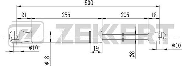 Zekkert GF-1454 - Vérin de hayon, de coffre cwaw.fr