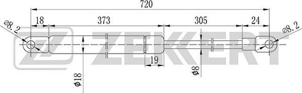 Zekkert GF-1404 - Vérin, capot-moteur cwaw.fr