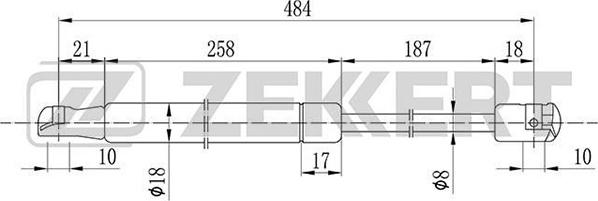 Zekkert GF-1602 - Vérin de hayon, de coffre cwaw.fr