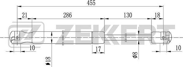 Zekkert GF-1093 - Vérin de hayon, de coffre cwaw.fr