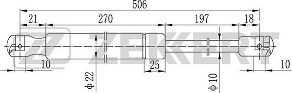 Zekkert GF-1088 - Vérin de hayon, de coffre cwaw.fr