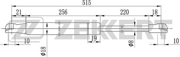 Zekkert GF-1032 - Vérin de hayon, de coffre cwaw.fr