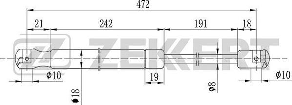 Zekkert GF-1114 - Vérin de hayon, de coffre cwaw.fr