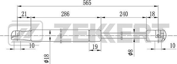 Zekkert GF-1835 - Vérin, capot-moteur cwaw.fr