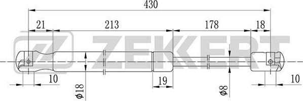 Zekkert GF-1344 - Vérin de hayon, de coffre cwaw.fr