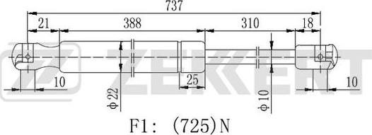 Zekkert GF-2430 - Vérin de hayon, de coffre cwaw.fr