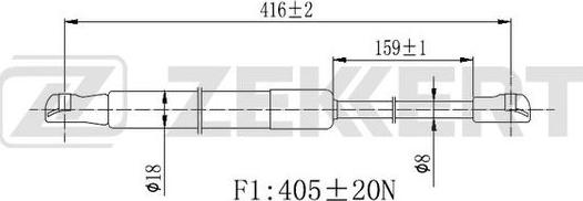 Zekkert GF-2431 - Vérin de hayon, de coffre cwaw.fr