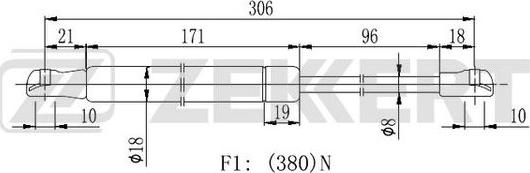 Zekkert GF-2438 - Vérin, capot-moteur cwaw.fr