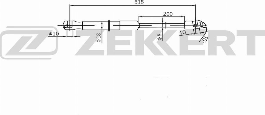 Zekkert GF-2598 - Vérin de hayon, de coffre cwaw.fr