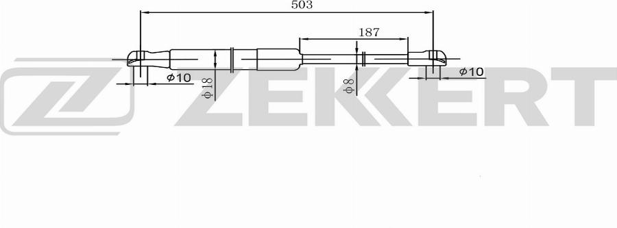 Zekkert GF-2592 - Vérin de hayon, de coffre cwaw.fr