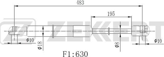 Zekkert GF-2517 - Vérin de hayon, de coffre cwaw.fr