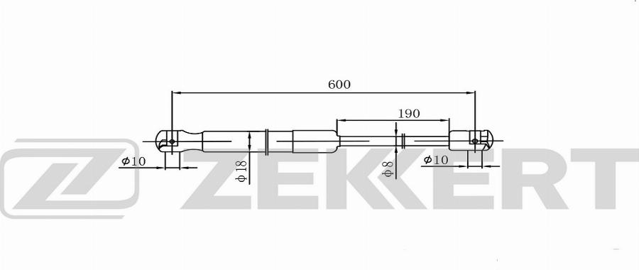 Zekkert GF-2585 - Vérin de hayon, de coffre cwaw.fr