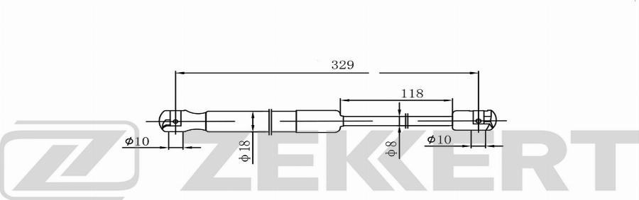 Zekkert GF-2578 - Vérin, capot-moteur cwaw.fr