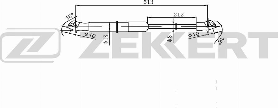 Zekkert GF-2606 - Vérin de hayon, de coffre cwaw.fr