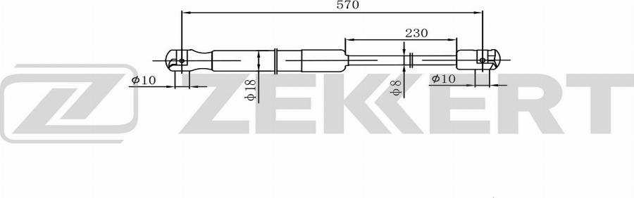 Zekkert GF-2603 - Vérin de hayon, de coffre cwaw.fr