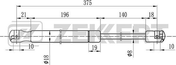 Zekkert GF-2092 - Vérin de hayon, de coffre cwaw.fr