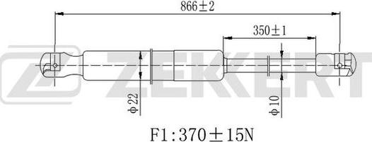 Zekkert GF-2361 - Vérin de hayon, de coffre cwaw.fr