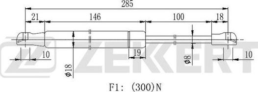 Zekkert GF-2206 - Vérin, capot-moteur cwaw.fr