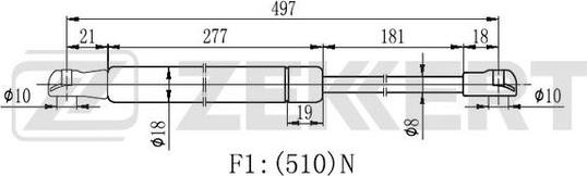 Zekkert GF-2200 - Vérin de hayon, de coffre cwaw.fr