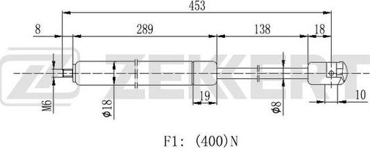 Zekkert GF-2210 - Vérin, capot-moteur cwaw.fr