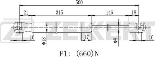 Zekkert GF-2231 - Vérin de hayon, de coffre cwaw.fr