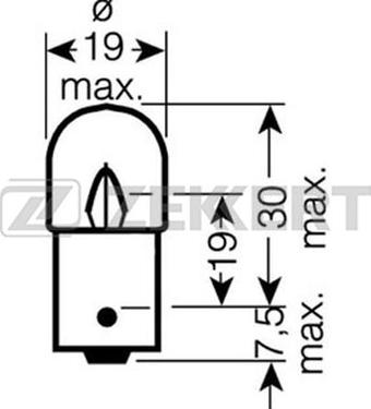 Zekkert LP-1077 - Ampoule, feu éclaireur de plaque cwaw.fr