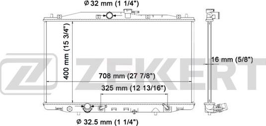 Zekkert MK-1449 - Radiateur, refroidissement du moteur cwaw.fr