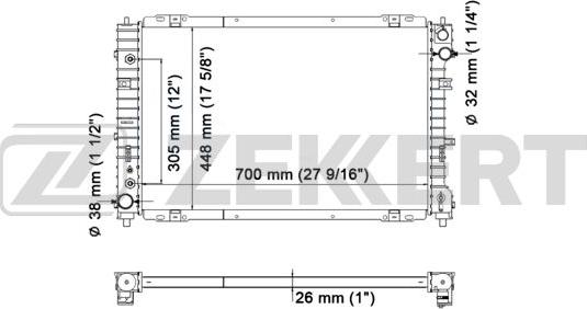 Zekkert MK-1415 - Radiateur, refroidissement du moteur cwaw.fr