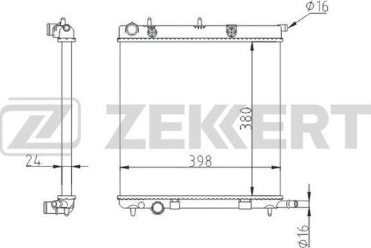 Zekkert MK-1550 - Radiateur, refroidissement du moteur cwaw.fr