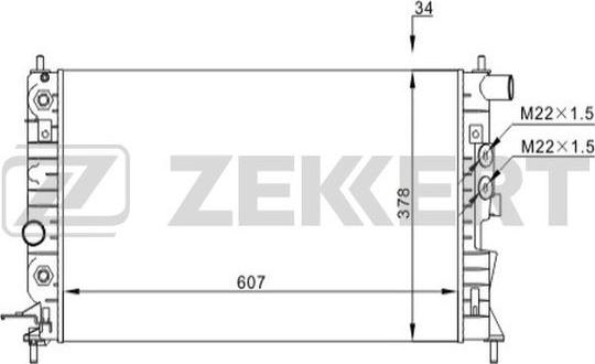 Zekkert MK-1516 - Radiateur, refroidissement du moteur cwaw.fr