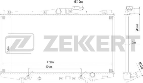 Zekkert MK-1589 - Radiateur, refroidissement du moteur cwaw.fr