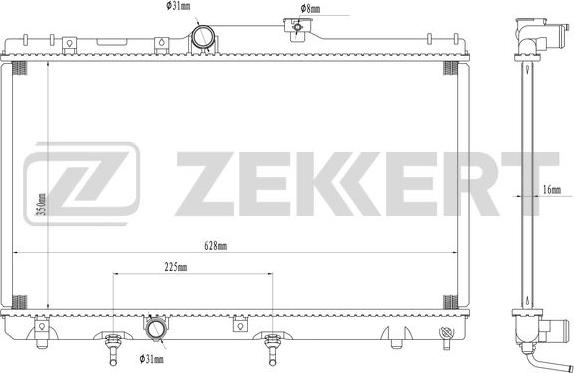 Zekkert MK-1581 - Radiateur, refroidissement du moteur cwaw.fr