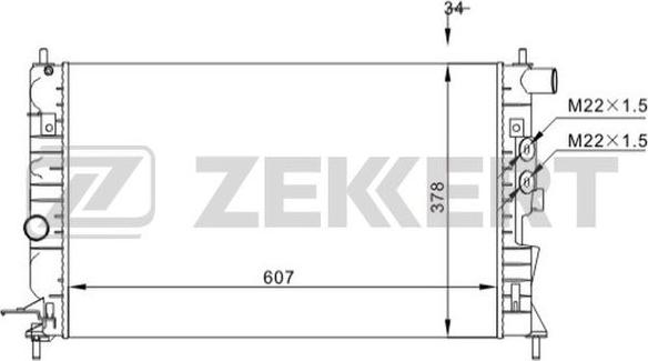 Zekkert MK-1527 - Radiateur, refroidissement du moteur cwaw.fr