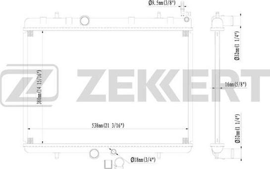 Zekkert MK-1091 - Radiateur, refroidissement du moteur cwaw.fr