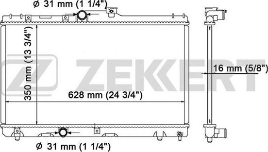 Zekkert MK-1044 - Radiateur, refroidissement du moteur cwaw.fr