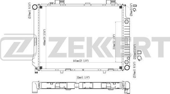 Zekkert MK-1069 - Radiateur, refroidissement du moteur cwaw.fr