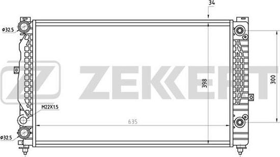 Zekkert MK-1064 - Radiateur, refroidissement du moteur cwaw.fr