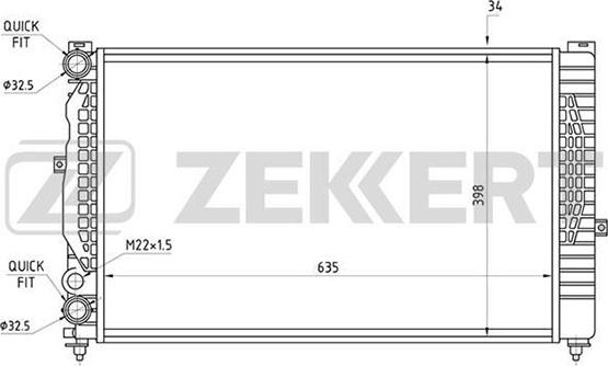 Zekkert MK-1065 - Radiateur, refroidissement du moteur cwaw.fr