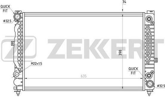 Zekkert MK-1067 - Radiateur, refroidissement du moteur cwaw.fr