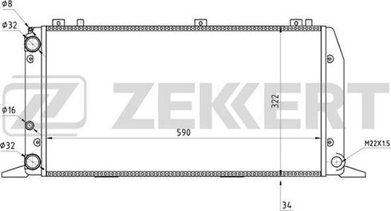 Zekkert MK-1019 - Radiateur, refroidissement du moteur cwaw.fr