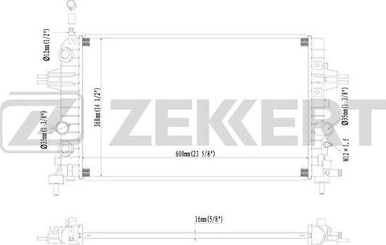 Zekkert MK-1084 - Radiateur, refroidissement du moteur cwaw.fr